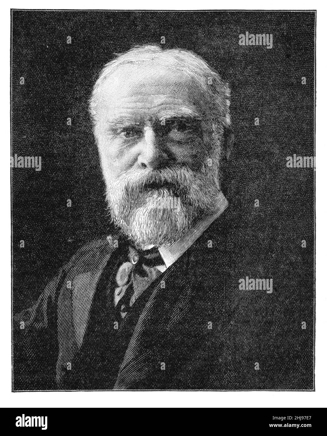 Ilustración en blanco y negro; Retrato de James Bryce, 1st Viscount Bryce, académico nacido en Ulster, jurista, historiador, Y político liberal. 1890s Foto de stock