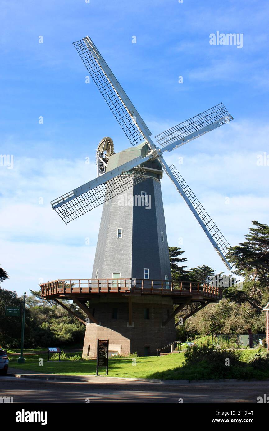 Murphy Windmill, Golden Gate Park, San Francisco, California Foto de stock