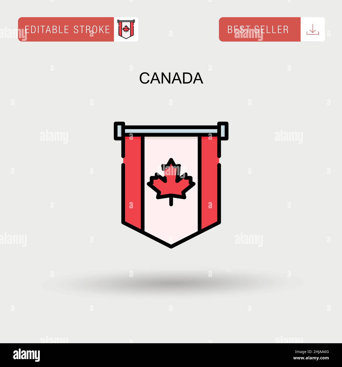 Canadá Icono vector simple. Ilustración del Vector