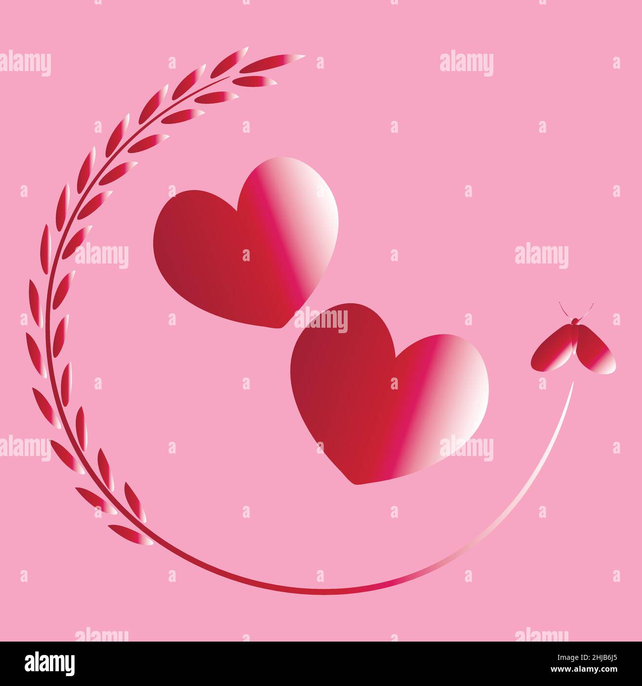 el patrón en el fondo cuadrado es amor. Dos corazones en una hermosa planta herradura para Buena suerte. Día de San Valentín, San Valentín. Estilo, gráficos. Elemento de diseño de libros, cuadernos, el patrón en el fondo cuadrado es amor. Dos corazones en una hermosa planta herradura para Buena suerte. Día de San Valentín, San Valentín. Estilo, gráficos. Elemento de diseño de libros, cuadernos,