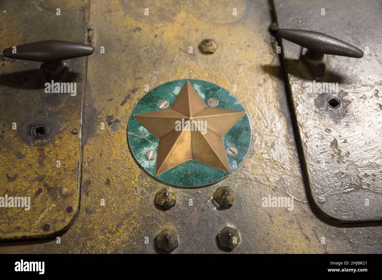 Gobosei Insignia en un tanque japonés tipo 95 Ha-Go. Bovington Tank Museum, Dorset Reino Unido Foto de stock