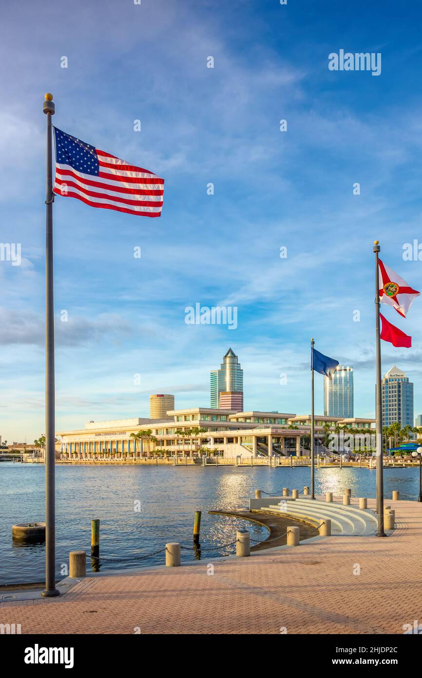 Frente al mar en el centro de Tampa, Florida, Estados Unidos Foto de stock