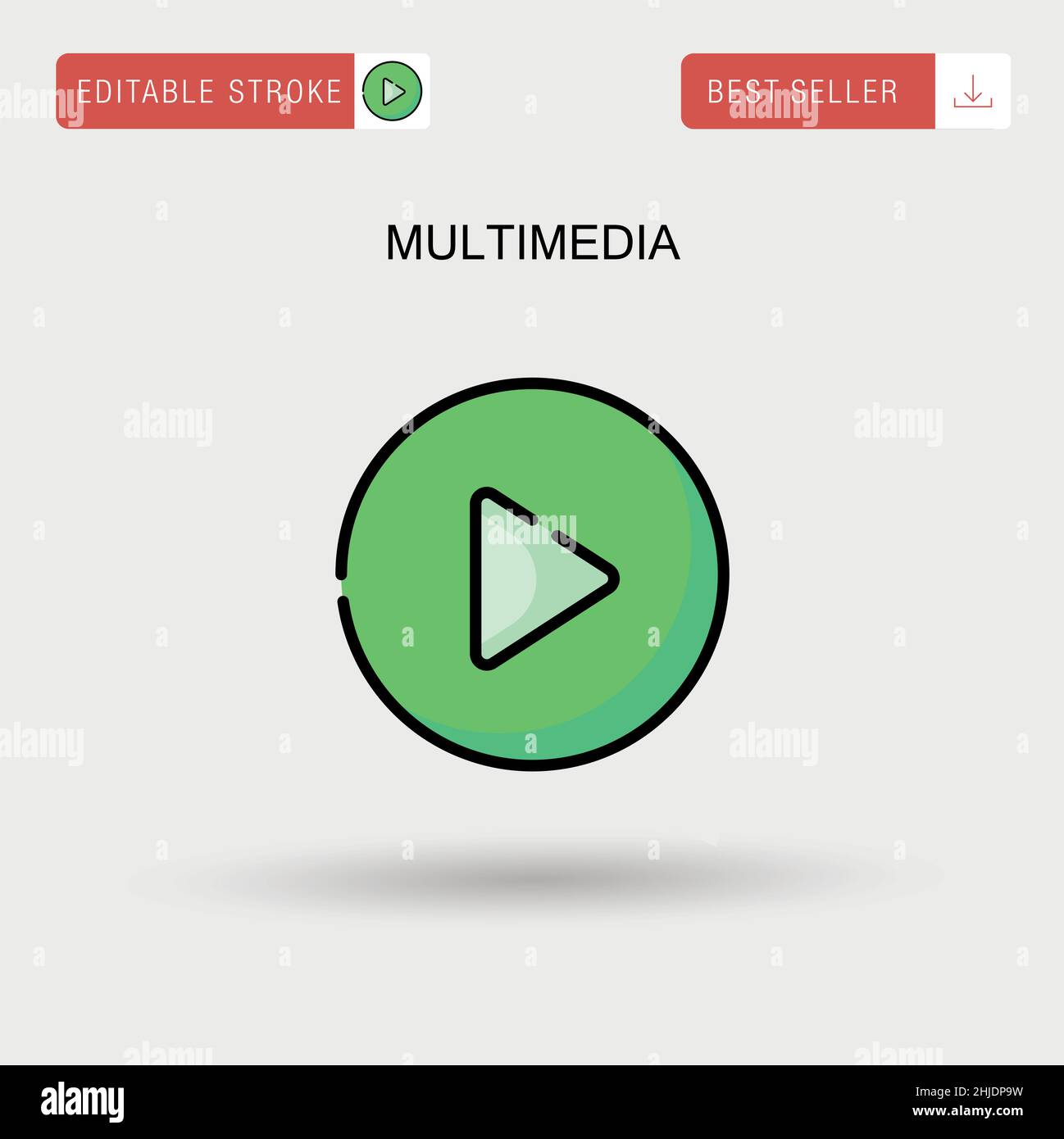Icono de vector simple multimedia. Ilustración del Vector
