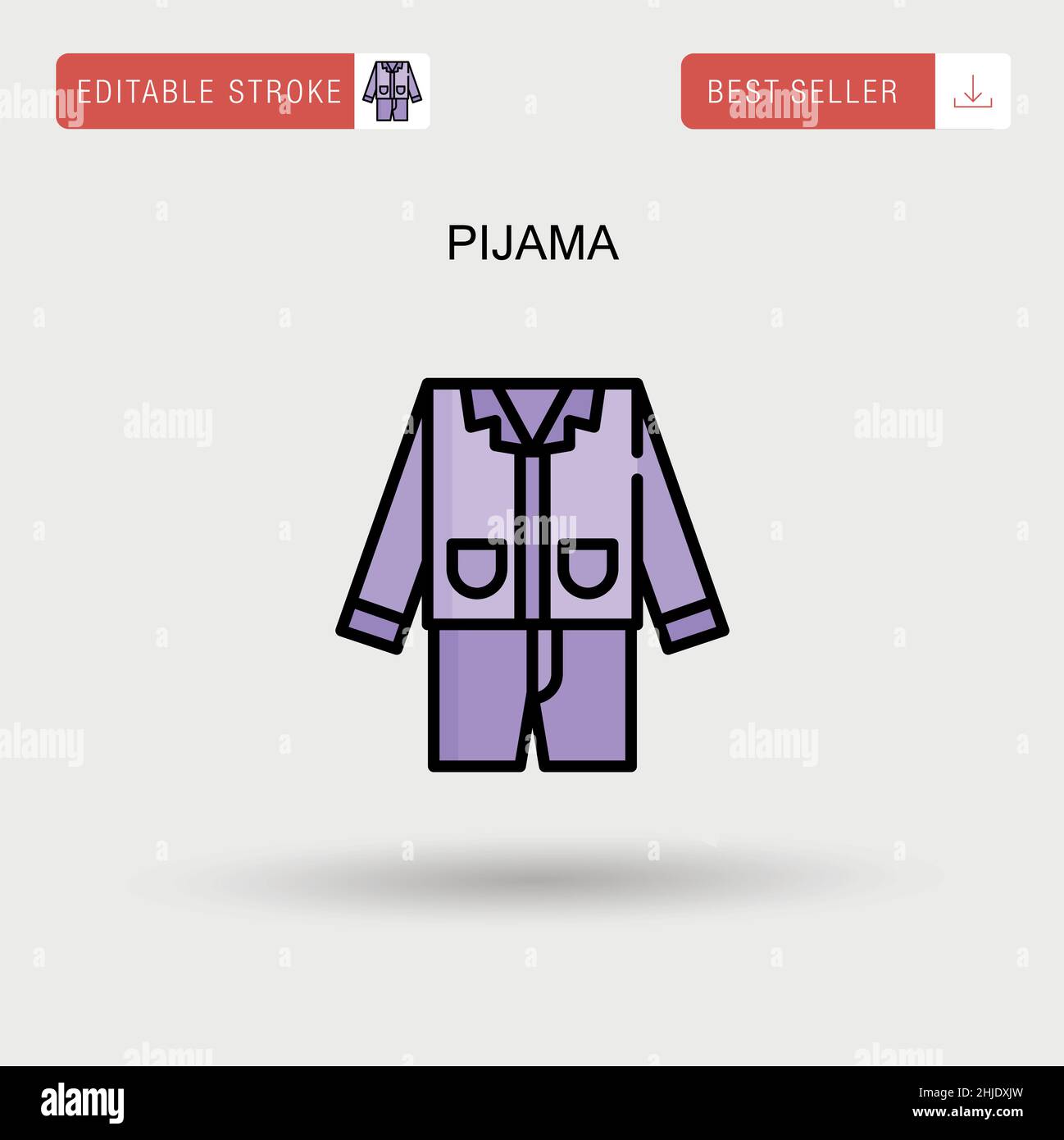 Pijama icono de vector simple. Ilustración del Vector