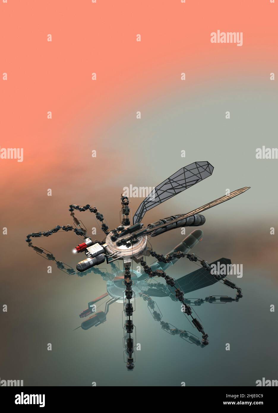 Insecto espía drone, ilustración conceptual Foto de stock