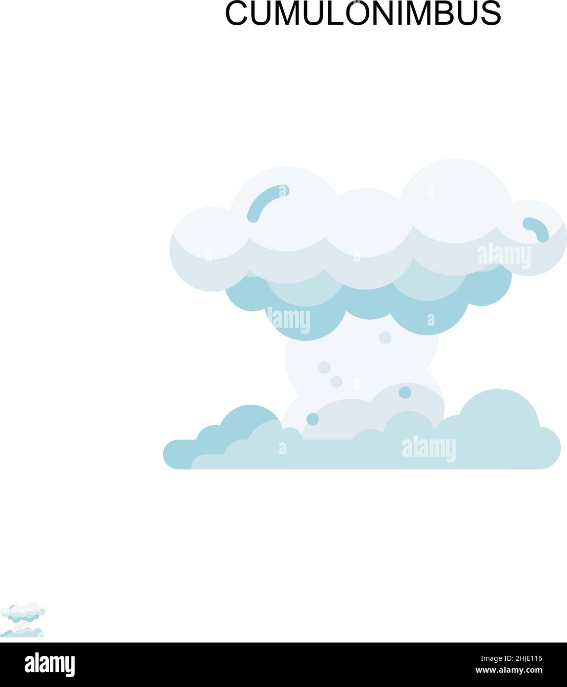 Icono de vector simple cumulonimbus. Plantilla de diseño de símbolos de ilustración para el elemento de interfaz de usuario móvil web. Ilustración del Vector