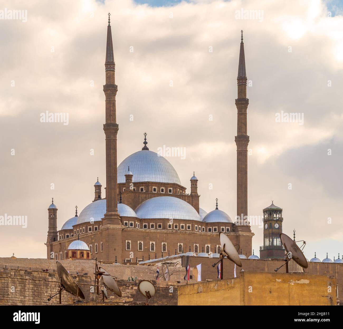 La gran Mezquita de Muhammad Ali Pasha - Mezquita de Alabastro - situado en la Ciudadela de el Cairo en Egipto, encargado por Muhammad Ali Pasha, uno de los monumentos y atracciones turísticas de el Cairo Foto de stock