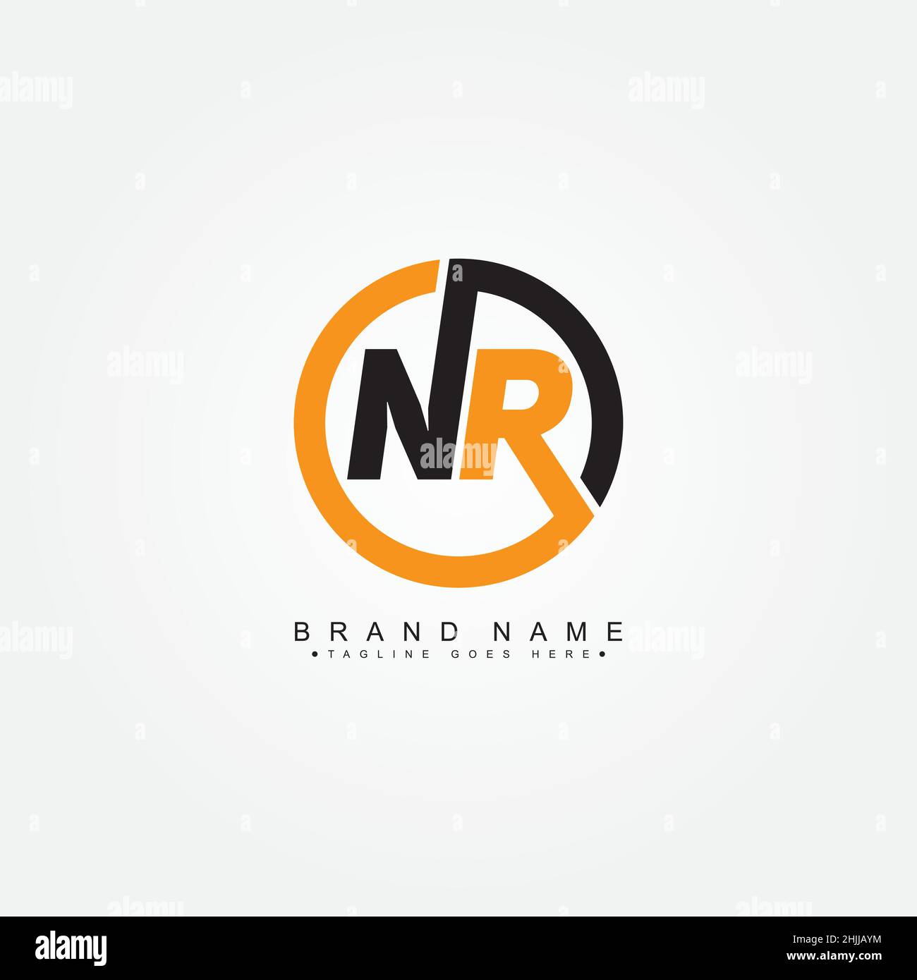Logotipo de Simple Business para la carta inicial NR - logotipo alfabético Ilustración del Vector