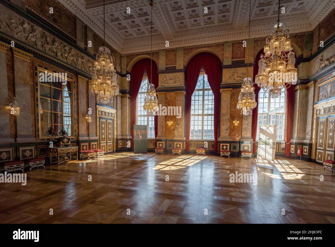 Sala Alexander en el Palacio Christiansborg - Copenhague, Dinamarca Foto de stock