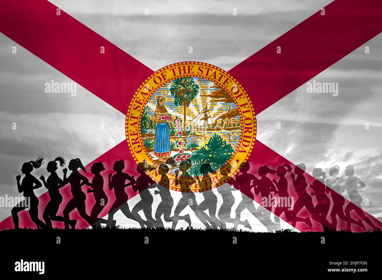 Las mujeres Floridaa luchan por los derechos, el concepto de las mujeres,  la independencia, la igualdad, el concepto de fuerza de las mujeres de  Florida Fotografía de stock - Alamy