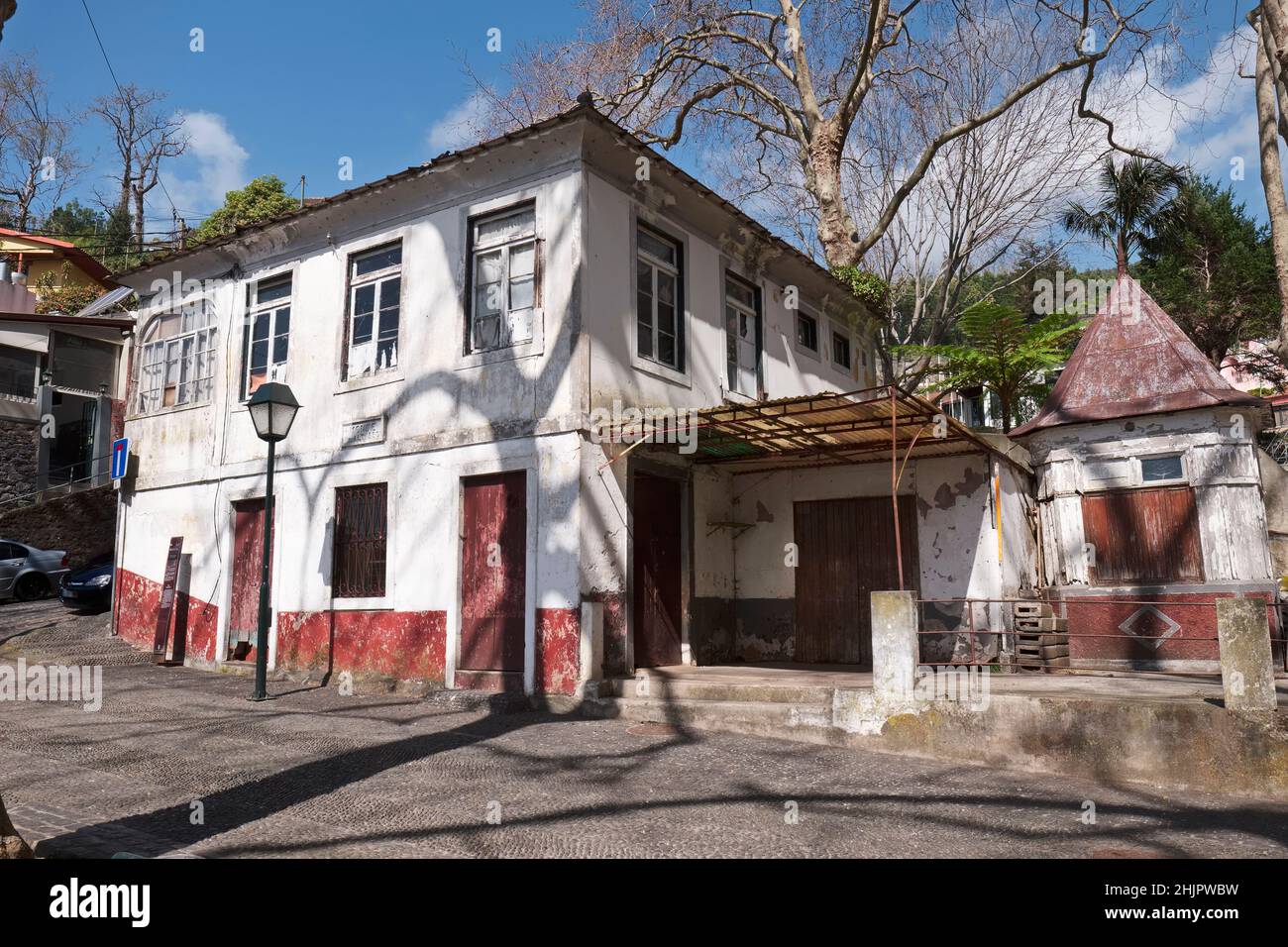 Edificios de la vieja estación, Monte, Funchal, Madeira Foto de stock