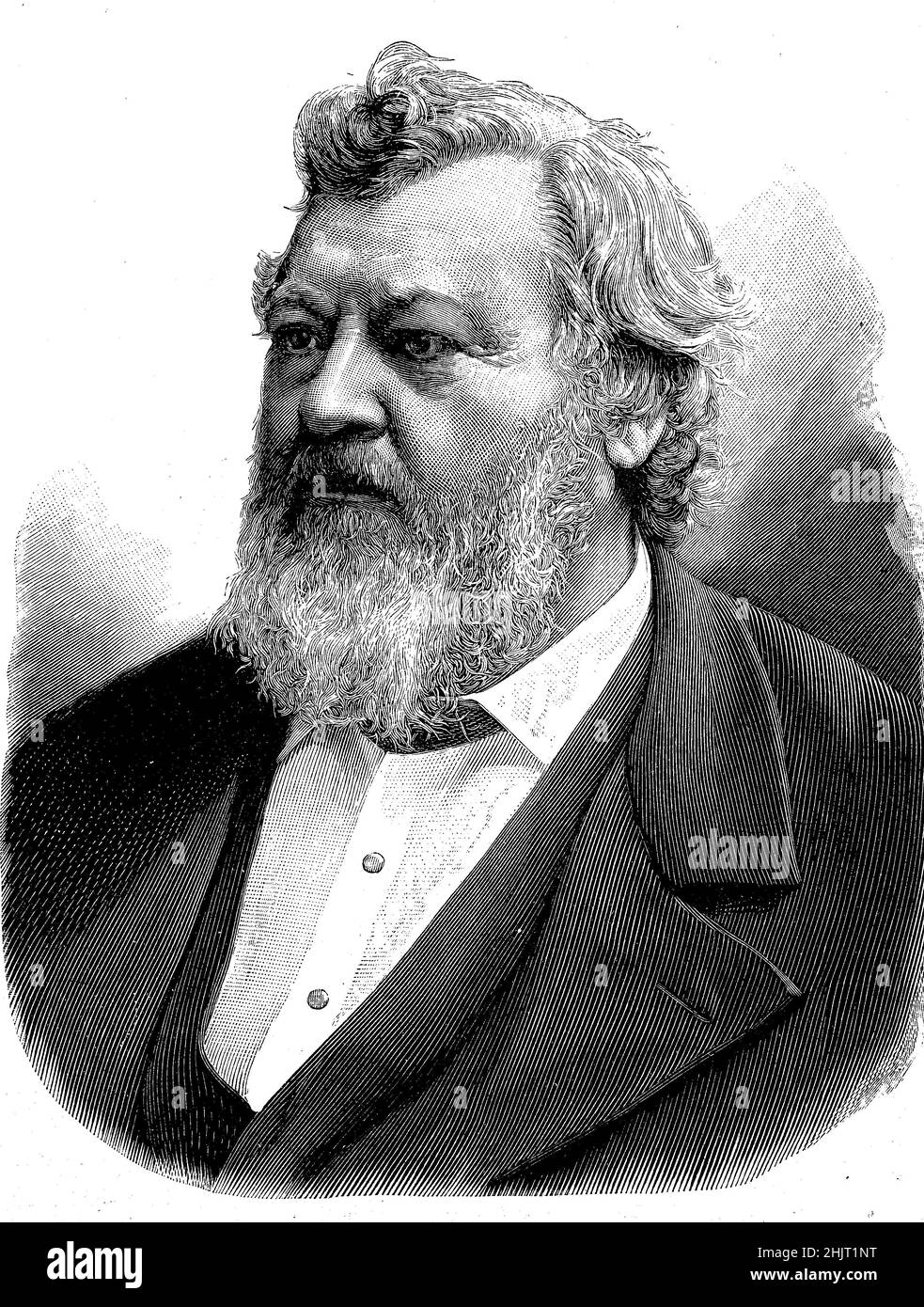 Agosto Christoph Carl Vogt, 5. Juli 1817 - 5. Mai 1895, war ein deutsch-schweizerischer Naturwissenschaftler sowie ein demokratischer Politiker / August Christoph Carl Vogt, 5 de julio de 1817 - 5 de mayo de 1895, fue un científico natural germano-suizo, así como un político democrático, Historisch, histórico, Digital Reproducción mejorada de un original del siglo 19th / digital restaurierte Reproduktion einer Originalvorlage aus dem 19. Jahrhundert, genaues Originaldatum nicht bekannt Foto de stock