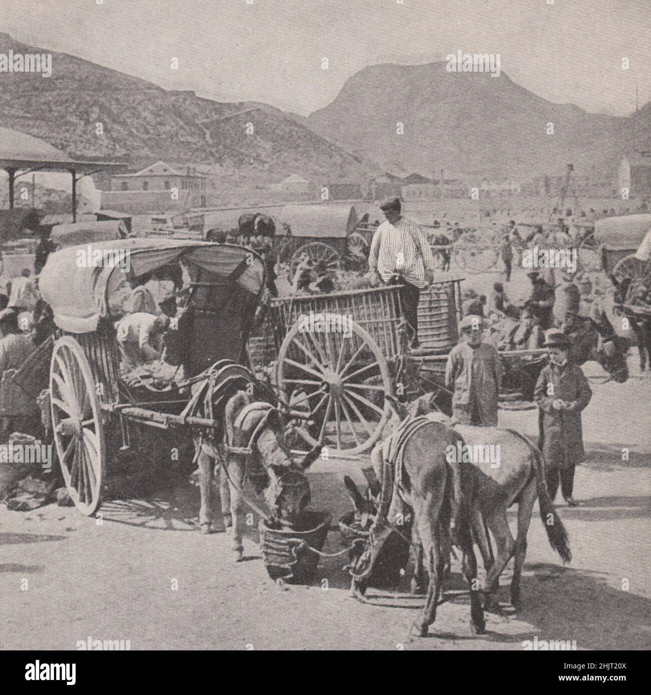 Cartagena, el puerto marítimo mediterráneo y base naval. España (1923) Foto de stock