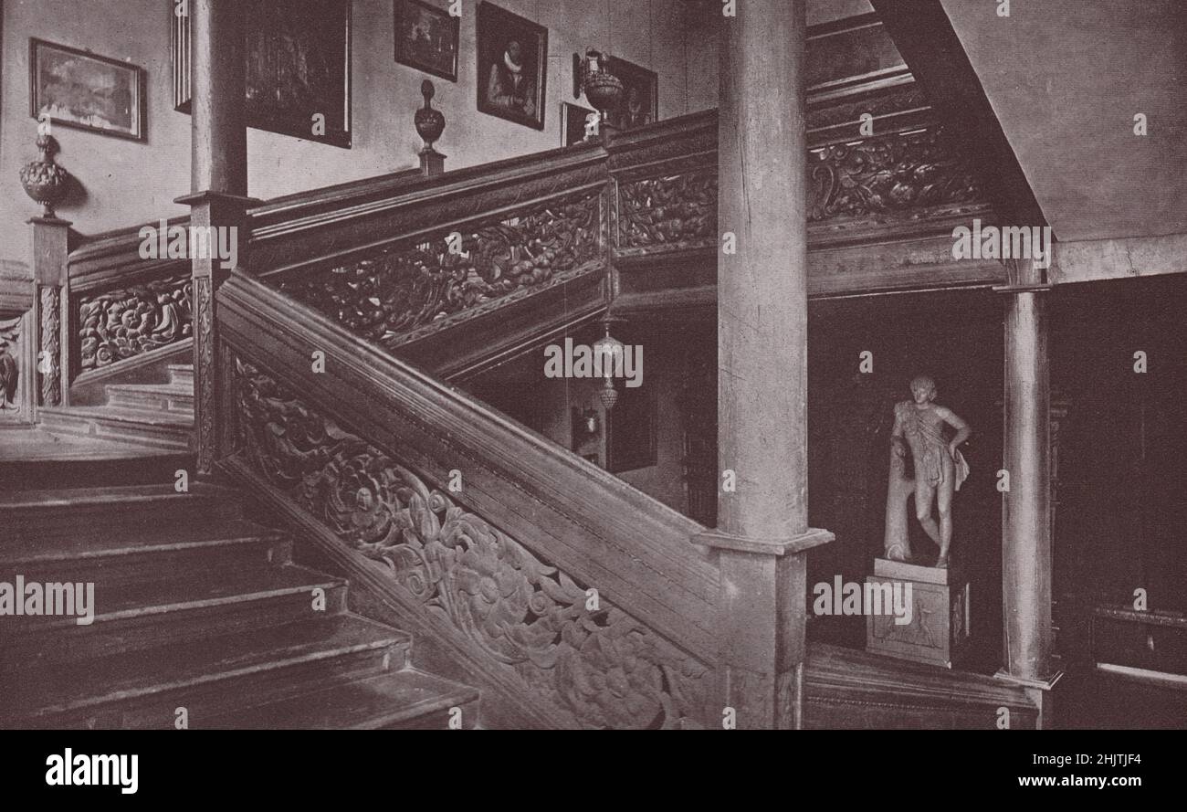 Black Stair, Castillo de Durham (1913) Foto de stock
