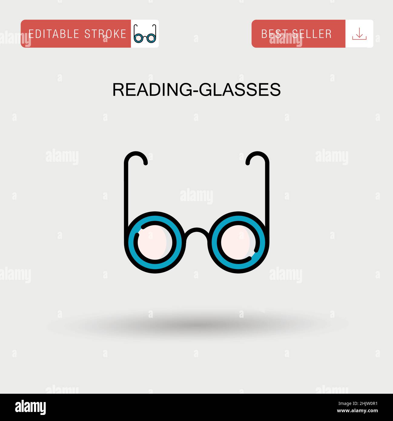 Gafas de lectura Icono de vector simple. Ilustración del Vector