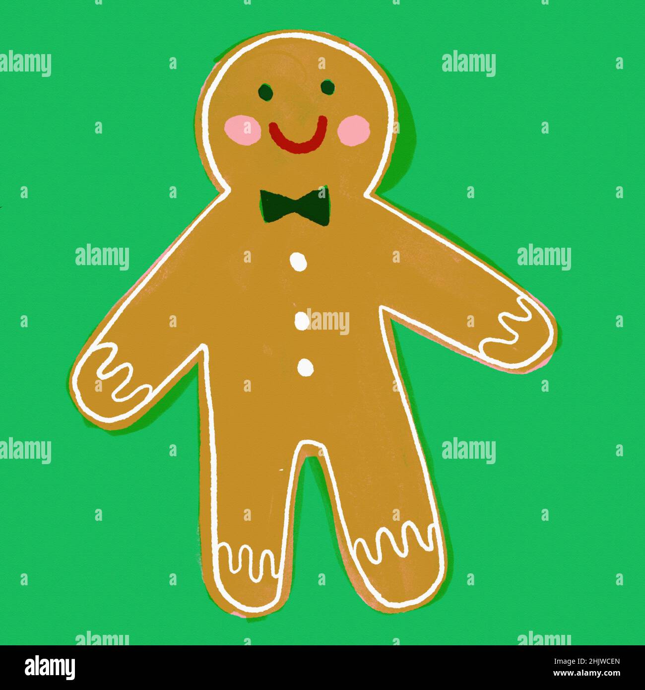 Gingerbread Man biscuit Foto de stock