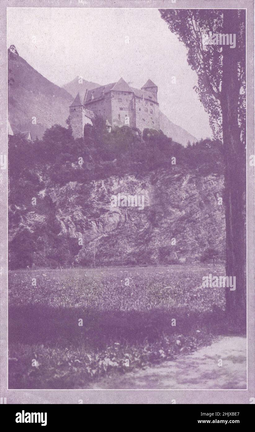 Schloss Gutenberg, Liechtenstein (1925) Foto de stock