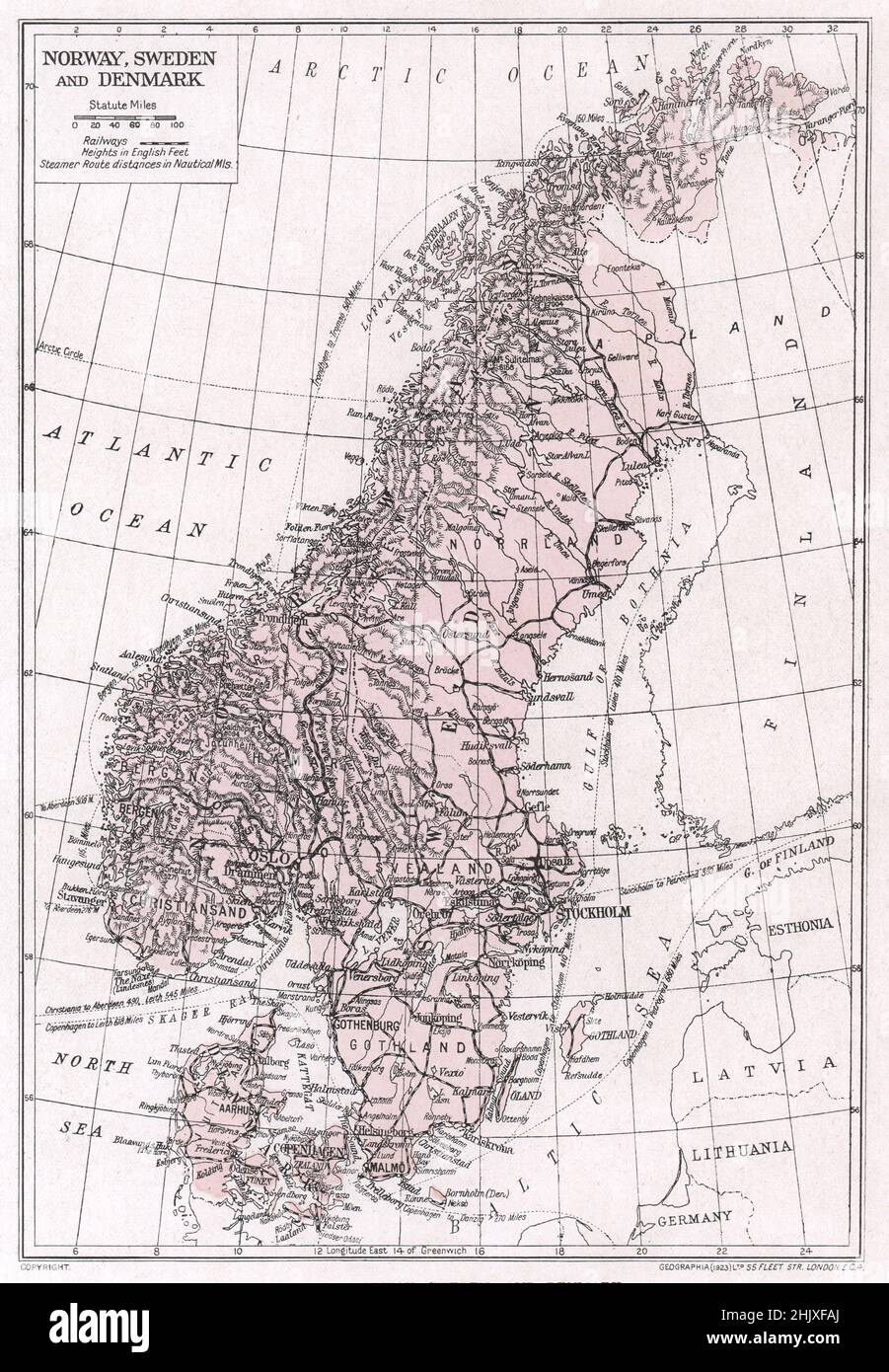 Mapa De Escandinávia - De Noruega, Suécia, De Finlandia E De Dinamarca  Ilustração Stock - Ilustração de europa, vermelho: 153814988