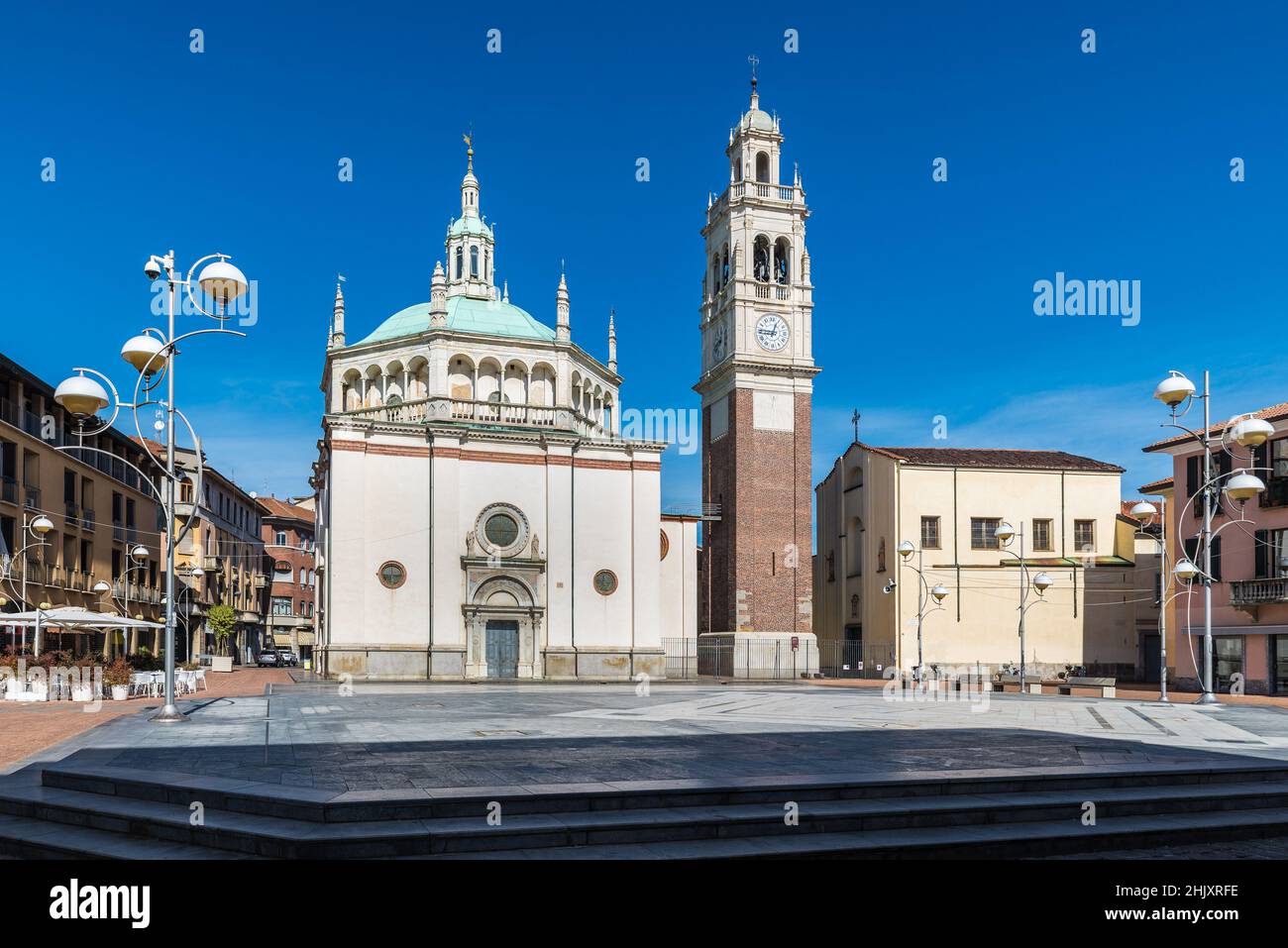 Centro histórico de Busto Arsizio, Italia Foto de stock