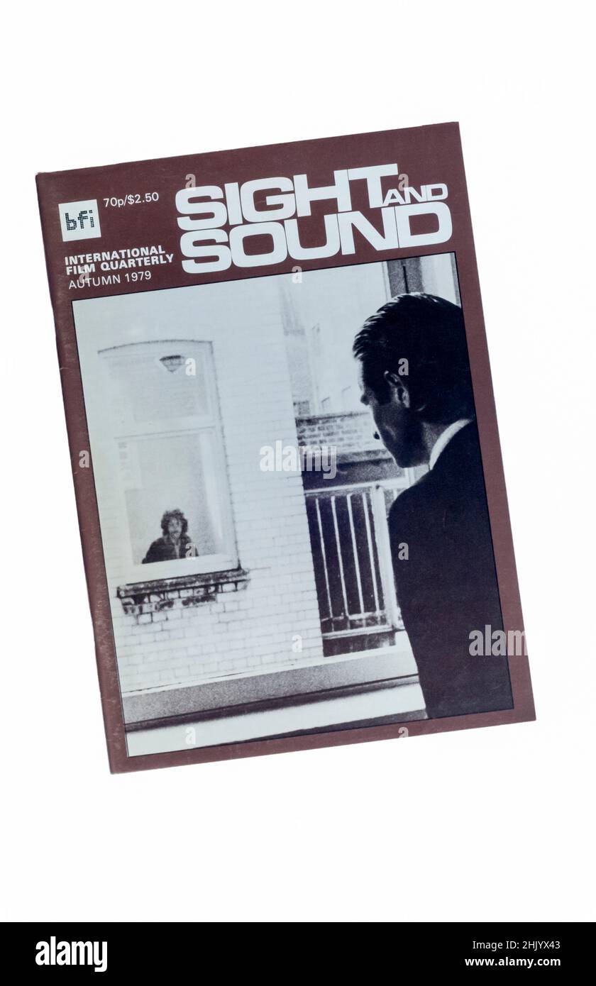 Una copia de la edición de otoño de 1979 de Sight and Sound con una imagen fija de Radio On, dirigida por Chris Petit, en la portada. Foto de stock