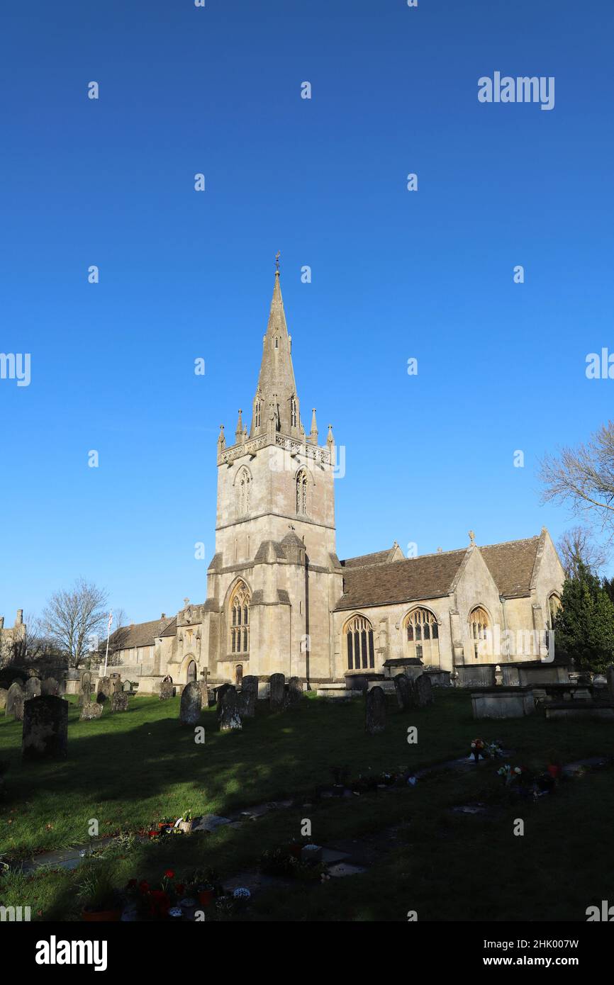 Iglesia de San Bartolomé, Corsham, Wiltshire Foto de stock