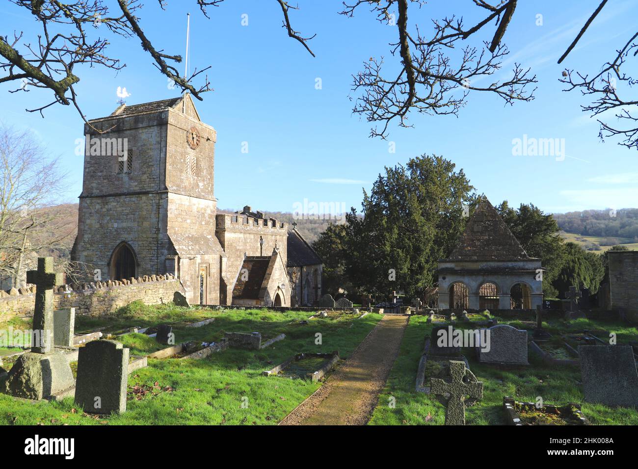 Iglesia de Santa María, Claverton, Bath, Somerset Foto de stock