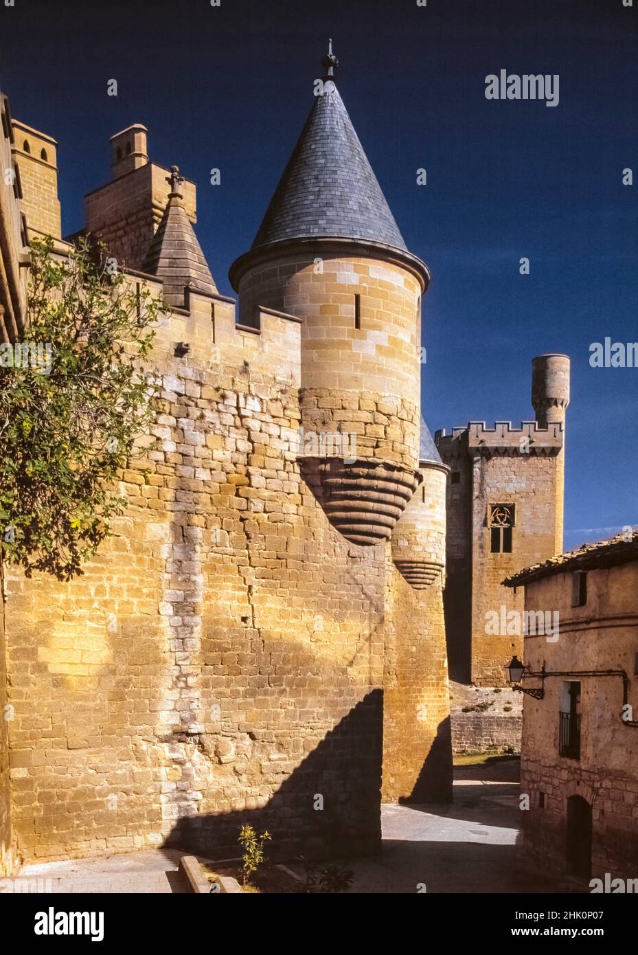 El Castillo. Olite. Navarra. España. Foto de stock
