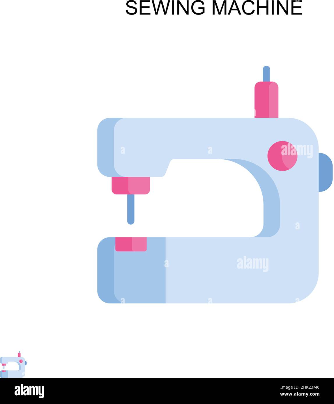 Icono de máquina de coser manual ilustración vectorial simple del icono de  máquina de coser manual