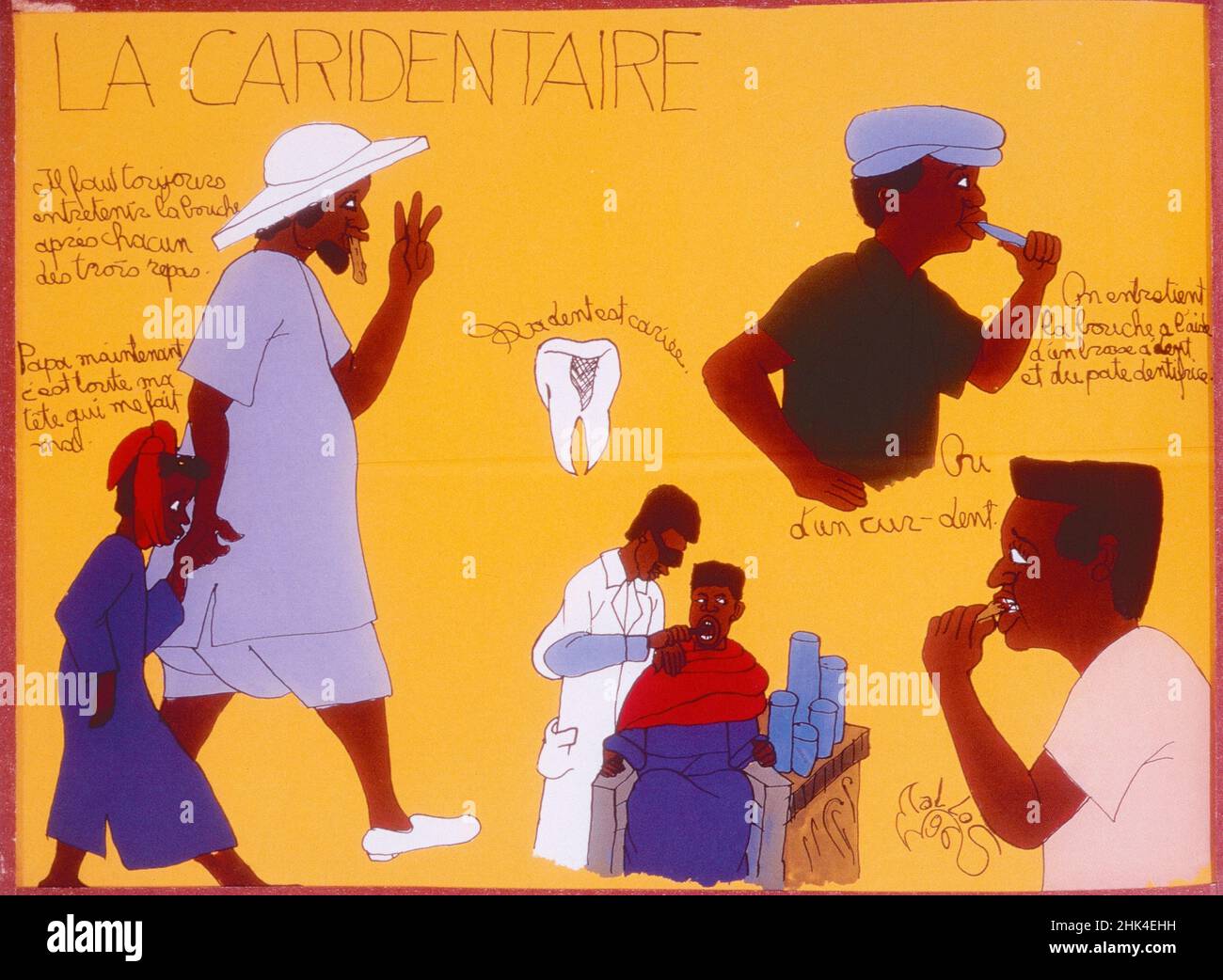 La cavidad dental, obra del artista contemporáneo senegalés Mallo Sow, 1996 Foto de stock
