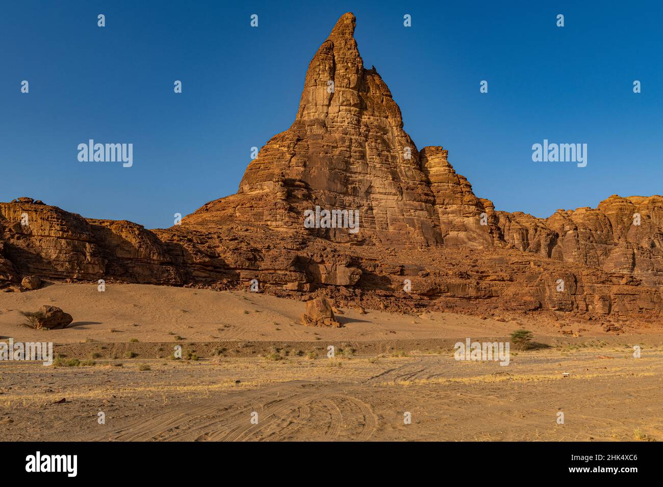 Pinnacle gigante, Al Ula, Reino de Arabia Saudita, Oriente Medio Foto de stock