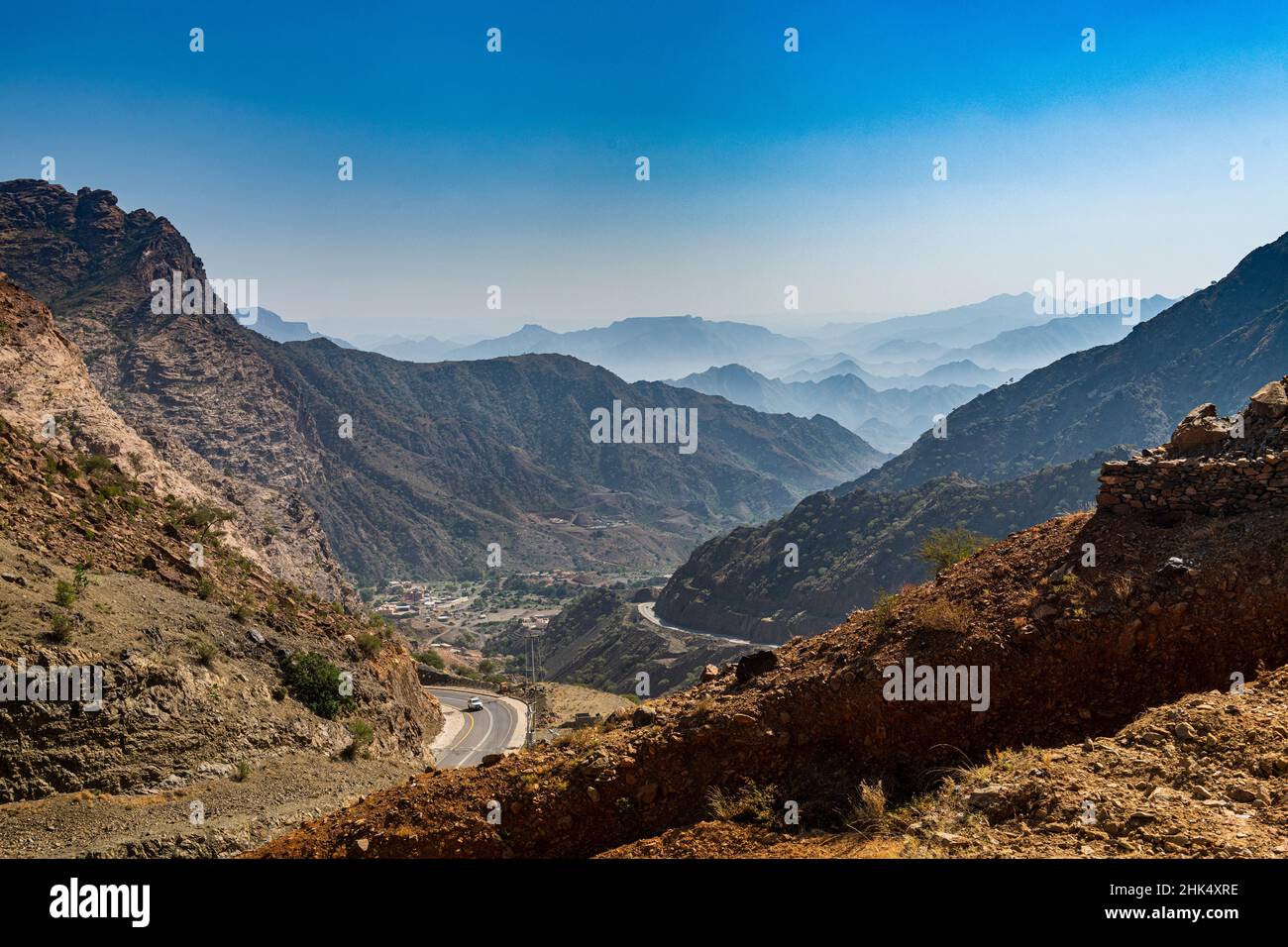 Montañas de ASiR, Reino de Arabia Saudita, Oriente Medio Foto de stock