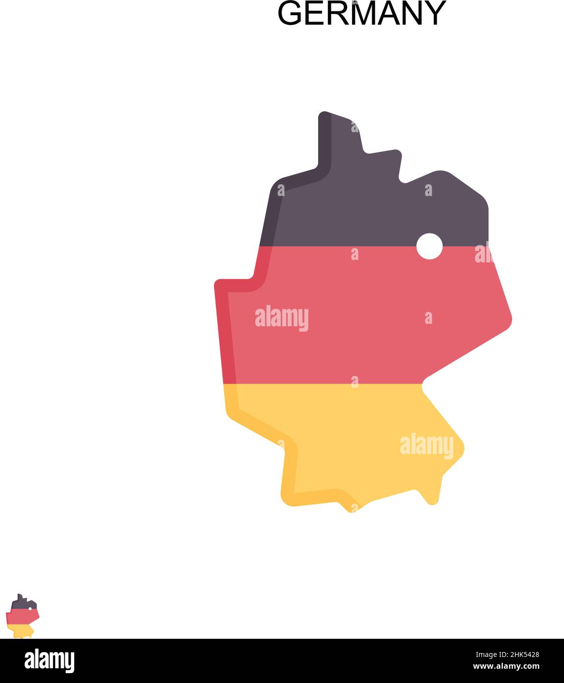 Alemania Simple vector icono. Plantilla de diseño de símbolos de ilustración para el elemento de interfaz de usuario móvil web. Ilustración del Vector