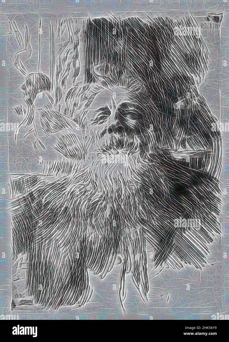 Inspirado por Auguste Rodin, Anders Zorn, Sueco, 1860-1920, Grabado sobre papel, 1906, Imagen: 8 3/8 x 6 1/8 pulg., 21,2 x 15,5 cm, retrato del artista, Belle Époque, retrato de un artista, Reimaginado por Artótop. Arte clásico reinventado con un toque moderno. Diseño de brillo cálido y alegre y luminosidad e radiación de rayos de luz. Fotografía inspirada en el surrealismo y el futurismo, que abarca la energía dinámica de la tecnología moderna, el movimiento, la velocidad y la revolución de la cultura Foto de stock