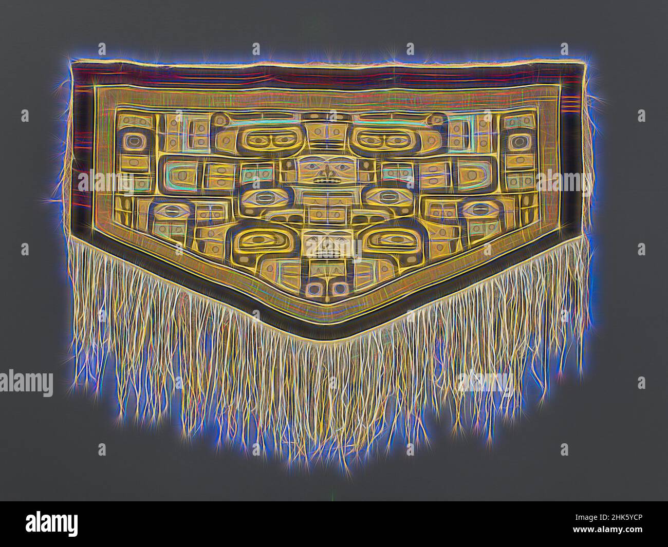 Inspirado por Chilkat Blanket, Tlingit, Haida, Tsimshian, c.1870, Lana