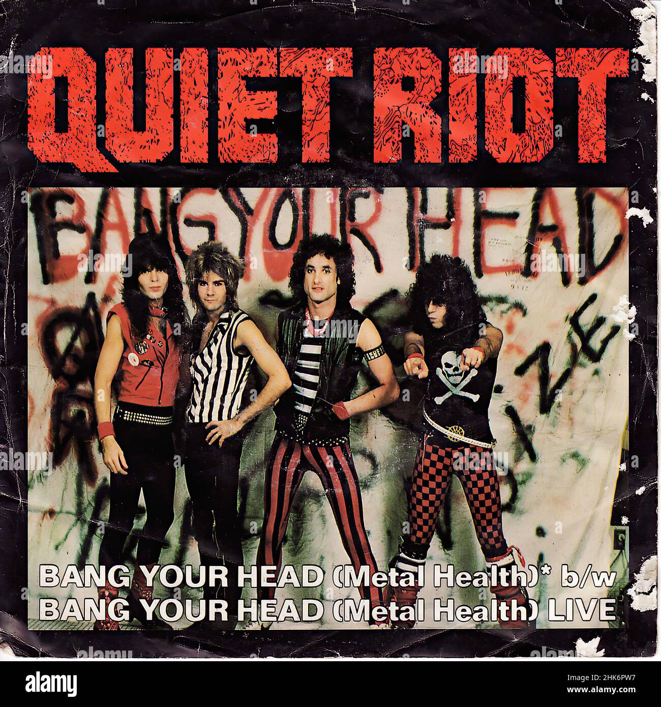 Vinyl cover vintage - Quiet Riot - Bang Your Head [1983] 00001 Fotografía  de stock - Alamy