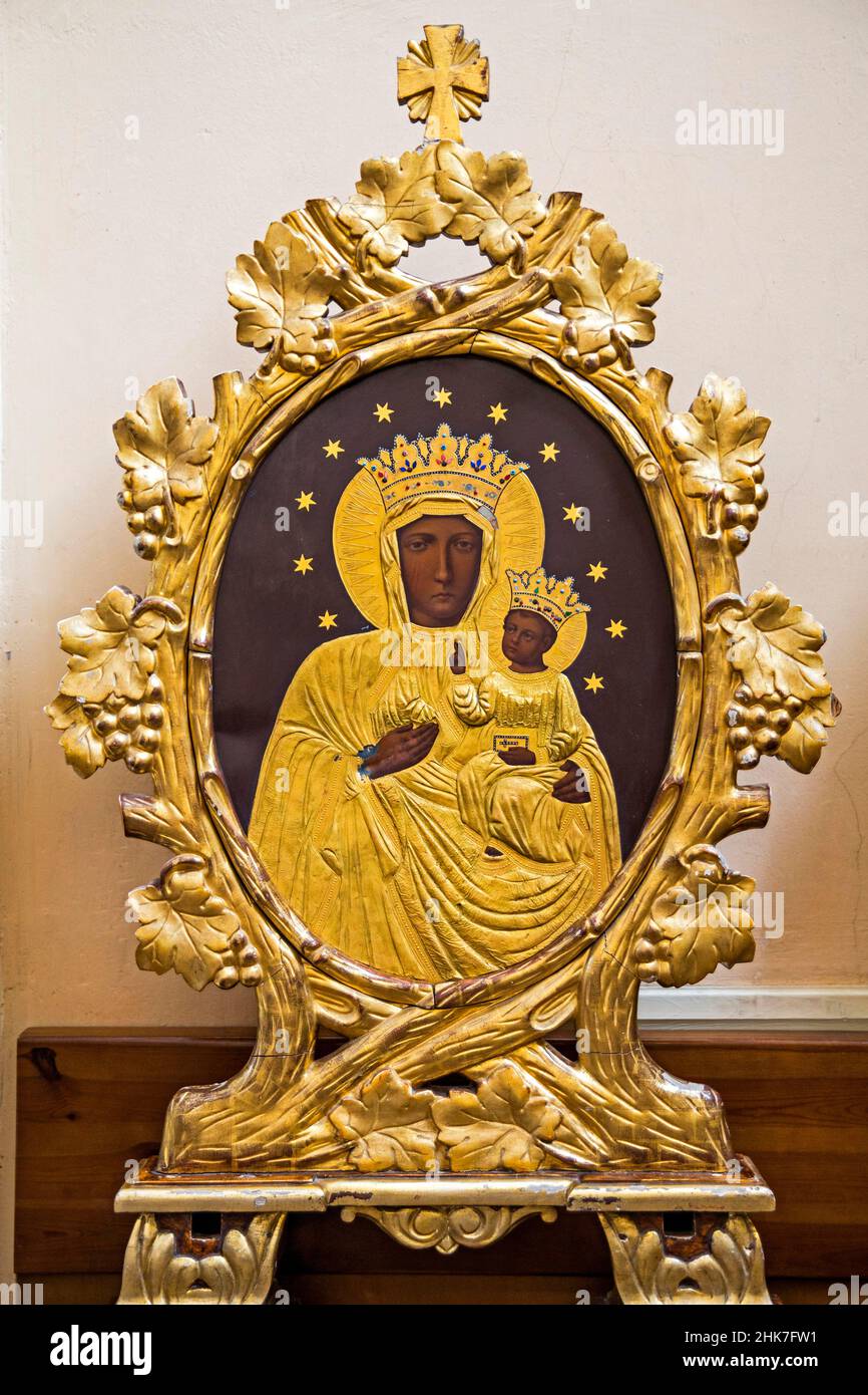Imagen de la Virgen María en el Monasterio de Basilio, Vilnius, Lituania, Vilnius, Lituania Foto de stock
