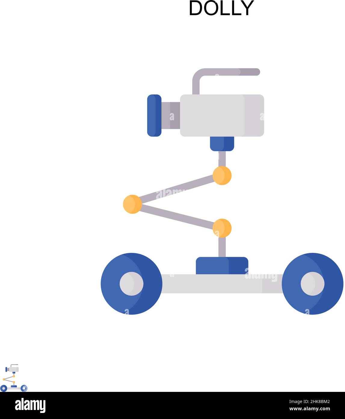 Icono de vector Dolly simple. Plantilla de diseño de símbolos de