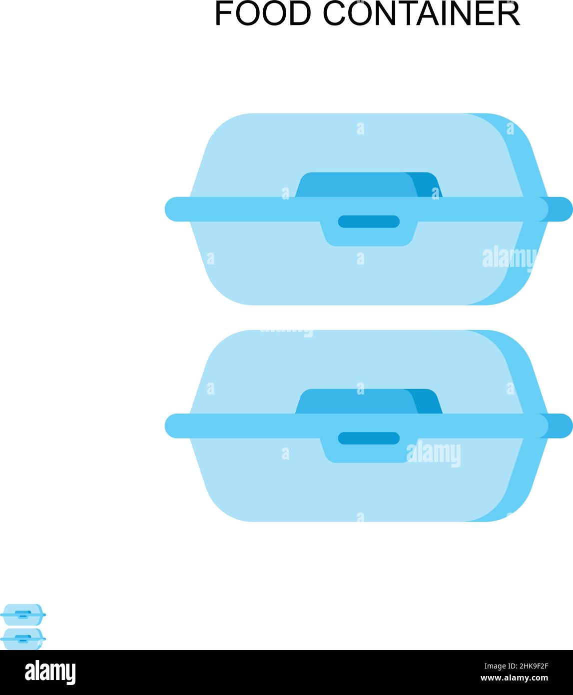 Icono de vector simple de recipiente de alimentos. Plantilla de diseño de símbolos de ilustración para el elemento de interfaz de usuario móvil web. Ilustración del Vector