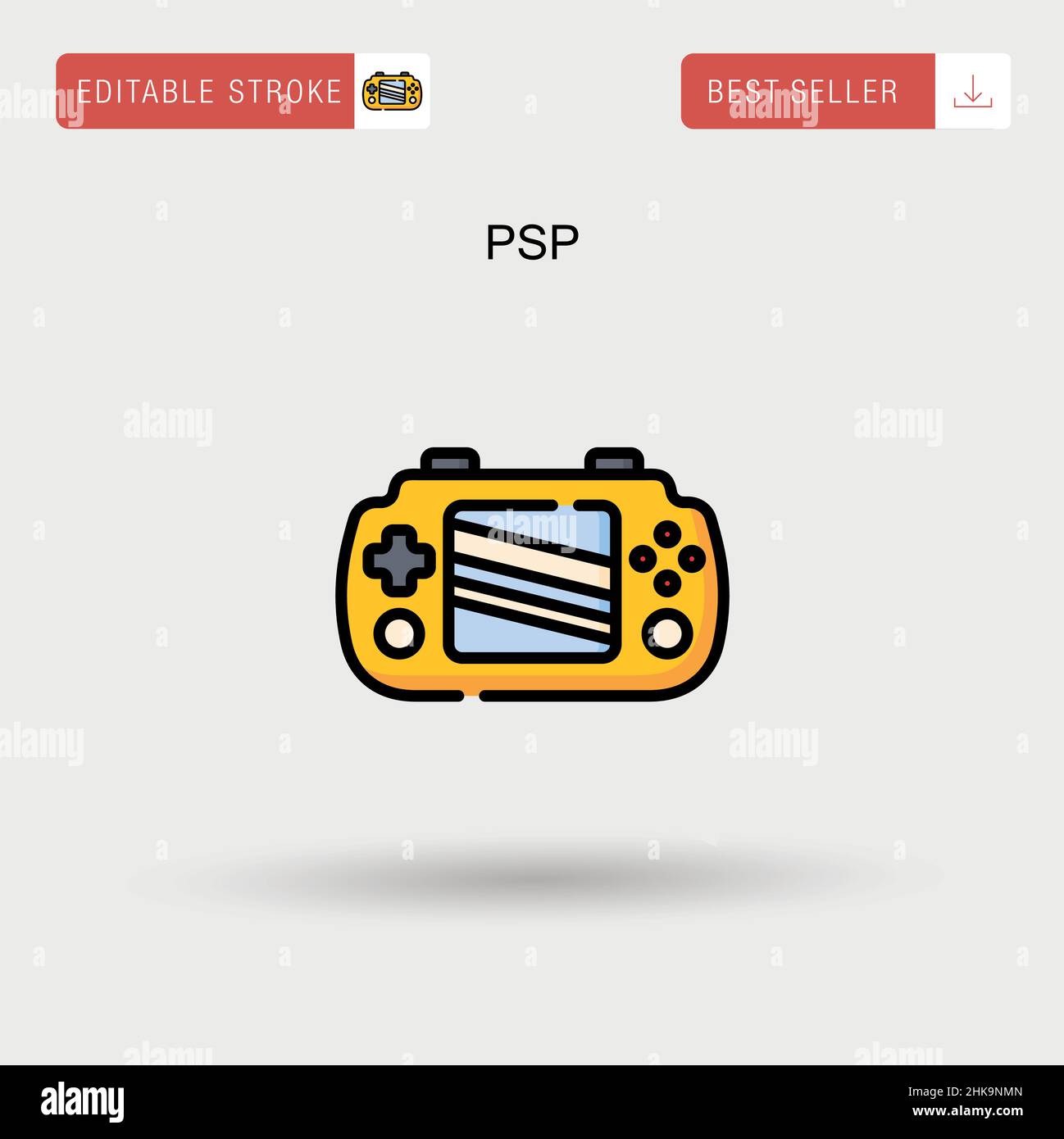 Icono de vector sencillo de PSP Imagen Vector de stock - Alamy