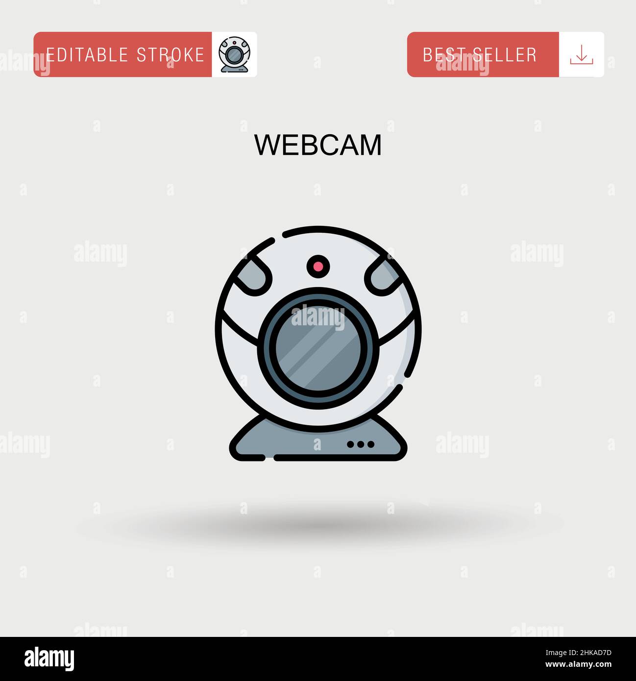 Icono de vector simple de la webcam. Ilustración del Vector