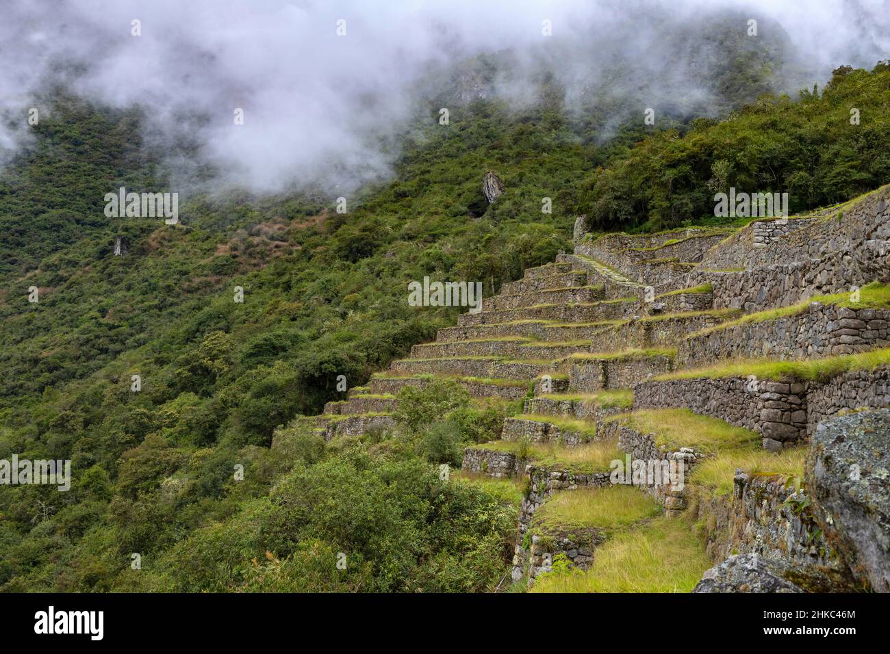 Ciudadela inca Machu Picchu, Perú Foto de stock