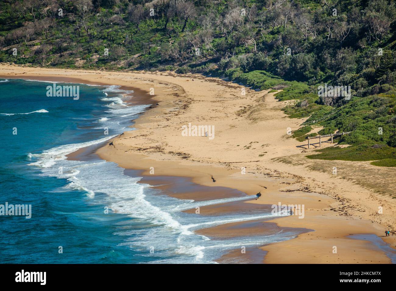 Vista de Foresters Beach, Central Coast, Nueva Gales del Sur, Australia Foto de stock