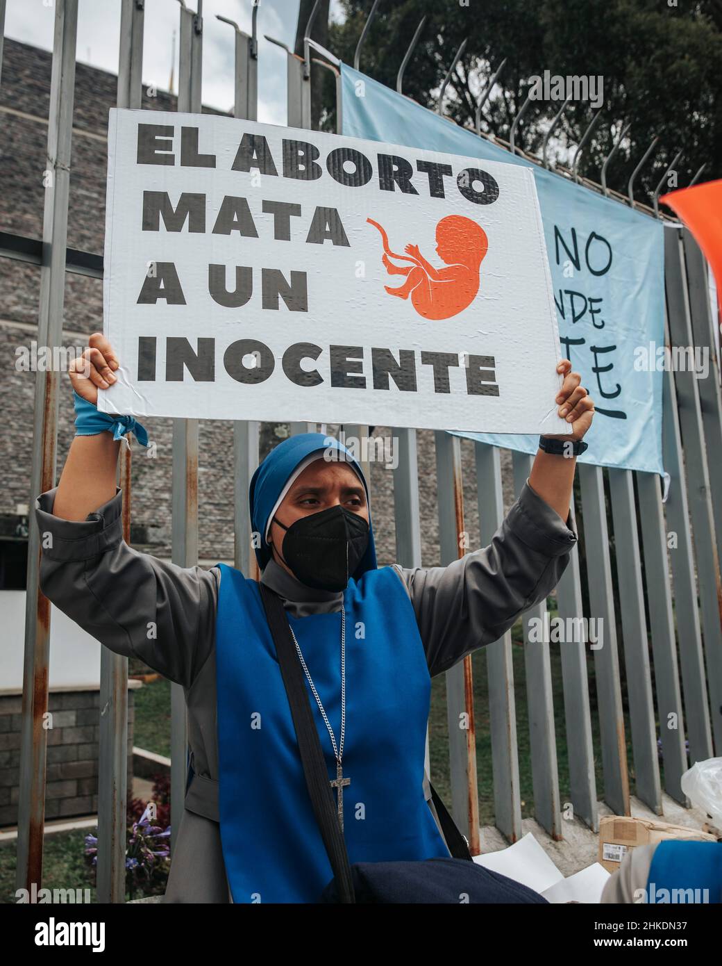 Protesta Pro Life, Ecuador Foto de stock