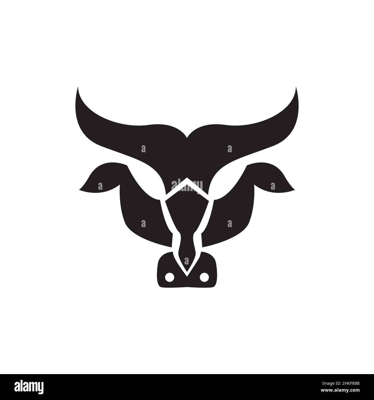 cara extraña negro vaca diseño logotipo, vector gráfico símbolo icono ilustración idea creativa Ilustración del Vector