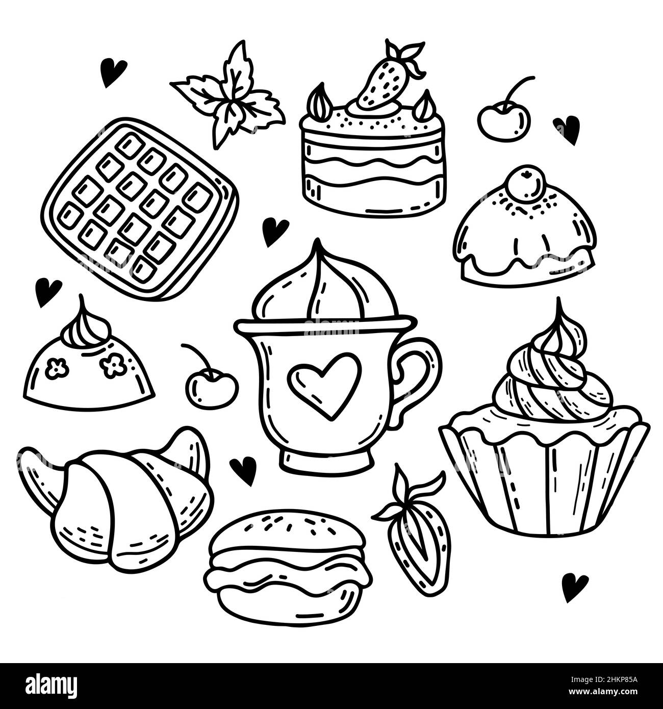 La gastronomia dibujos Imágenes de stock en blanco y negro - Alamy