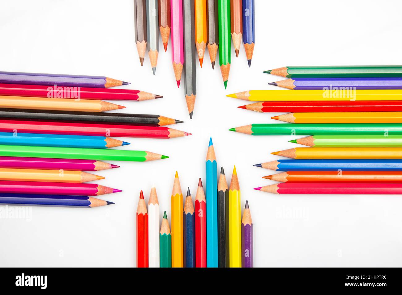 juego de lápices de colores. icono para la creatividad y el dibujo