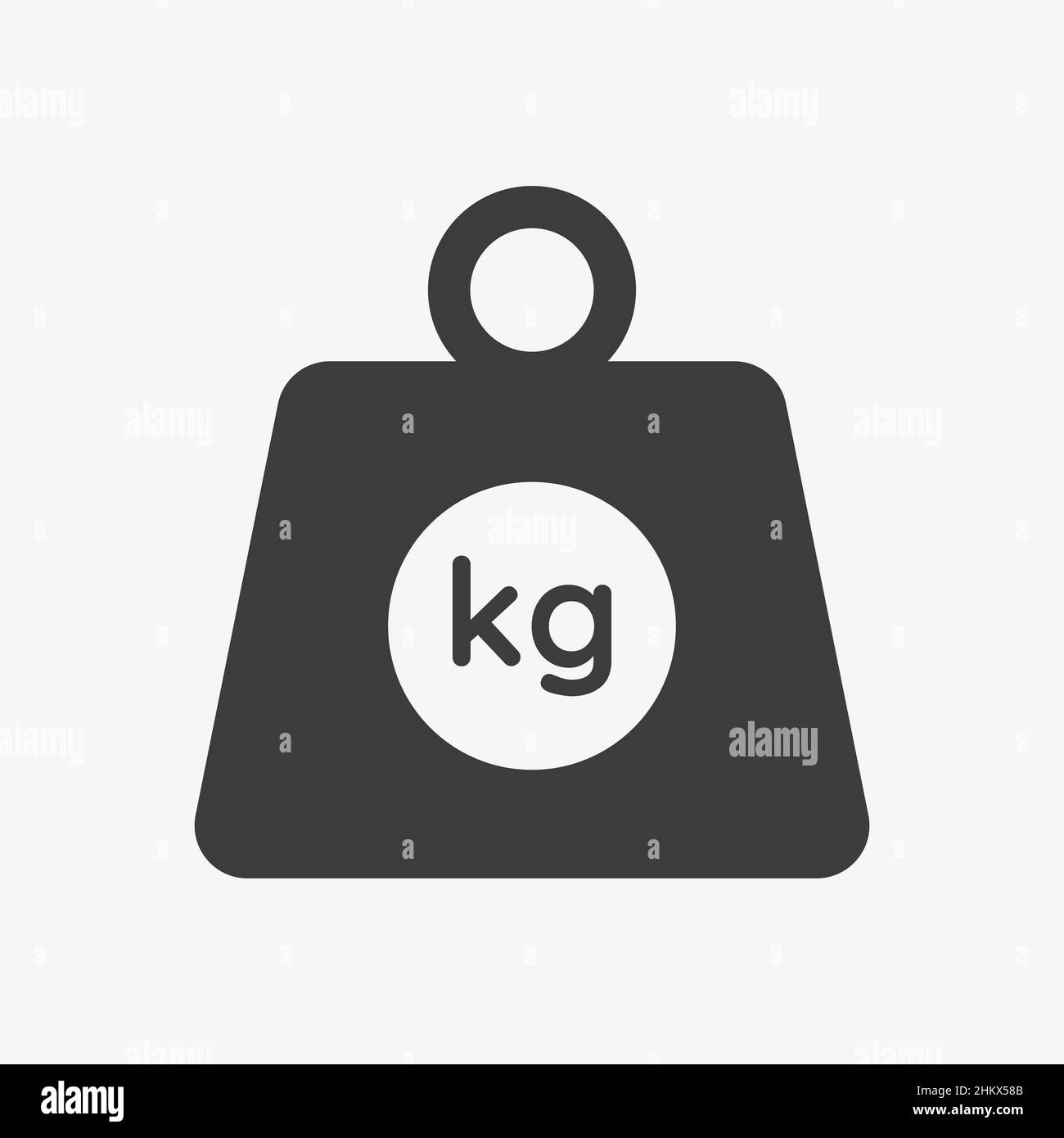 Icono De Peso En Kilogramos Sobre Fondo Blanco Imagen Vector De Stock 