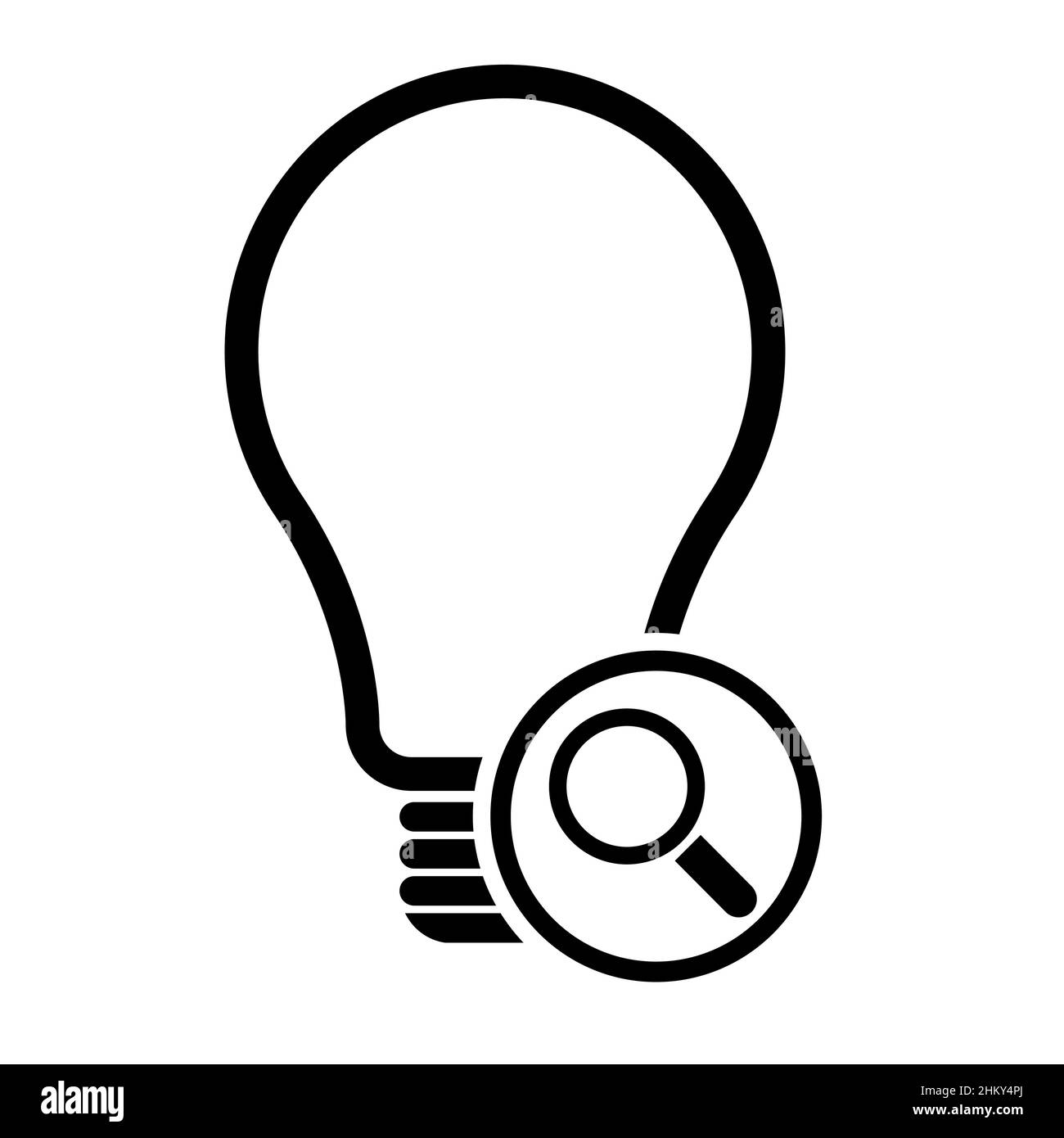 Icono de bombilla, símbolo de energía de bombilla ilustración de vector  eléctrico aislado sobre fondo blanco Diseño en blanco y negro Imagen Vector  de stock - Alamy