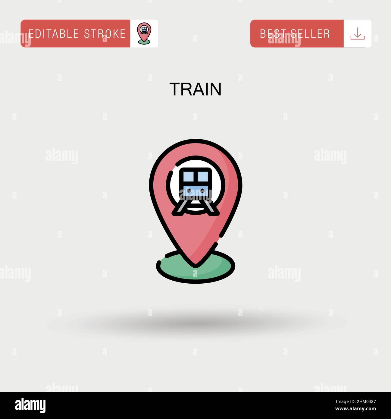 Icono de vector sencillo de tren. Ilustración del Vector