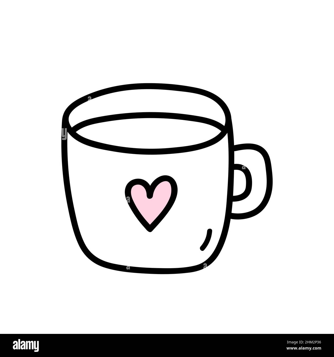 El amor se siente como una taza de té dibujo animado vector ilustración de  fideos estilo Imagen Vector de stock - Alamy